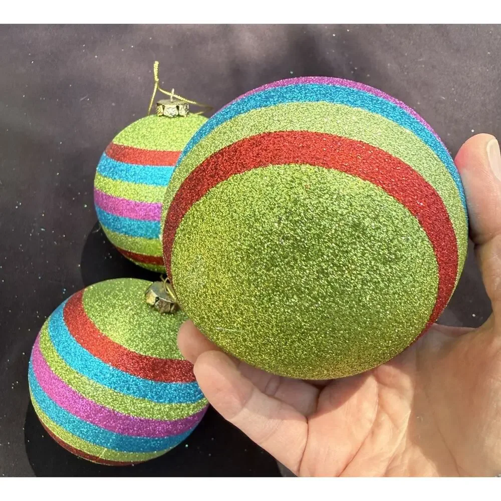 3 Midwest Of Cannon Falls Whimsical Christmas ornament Balls -K2